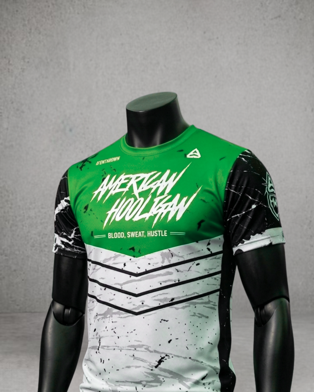 The Bloodline AHMX Junior Jersey in Green, short sleeve
