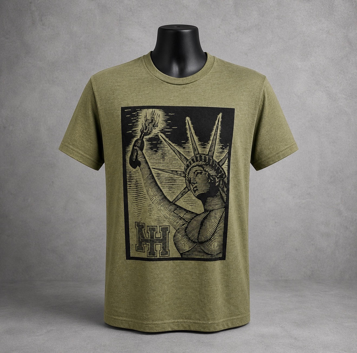 AH Liberty Tee in Military Green