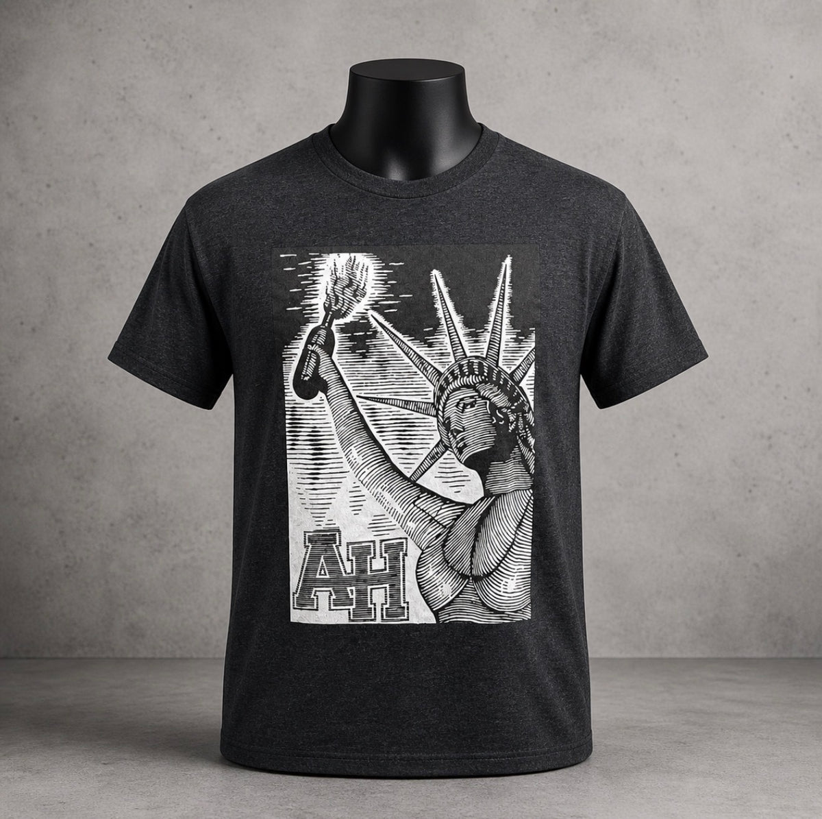AH Liberty Tee in Charcoal Grey