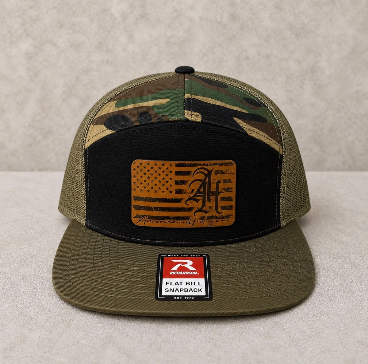 AH 7-Panel with Brown Flag Patch in Camo
