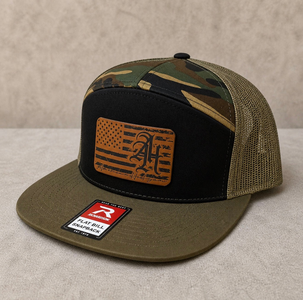 AH 7-Panel with Brown Flag Patch in Camo