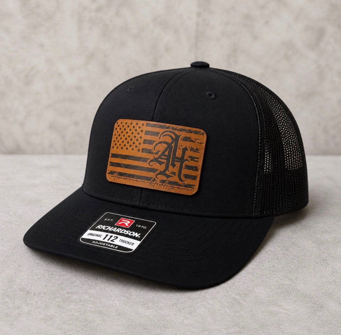 Tactical Snapback with Brown Flag Patch in Black