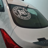 18" round AH Vinyl Decal White
